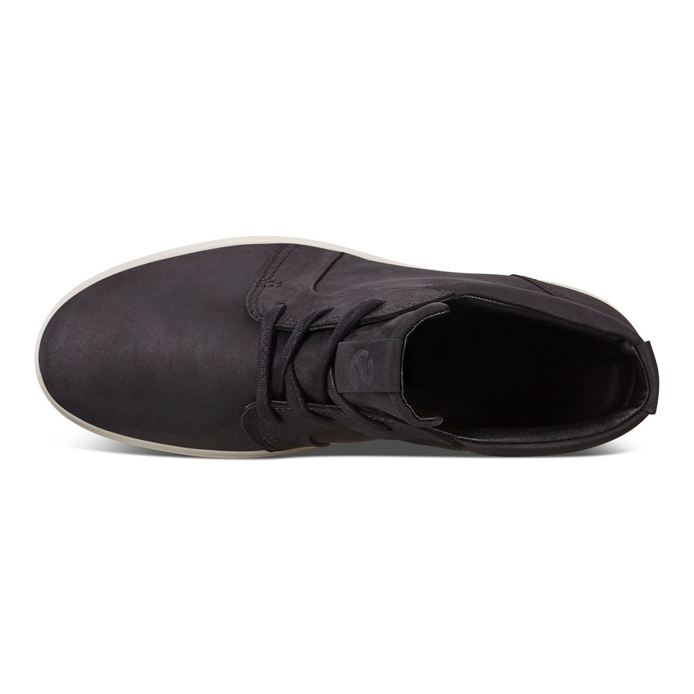 Mens Sneakers - ECCO Soft 7 Ankle - Black - 8106BRZYH